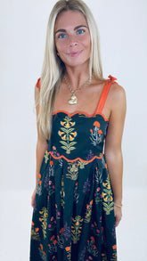 Flora Vista Dress (black)